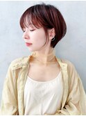 say.こなれミディ前髪イメチェンショートボブハイライトベージュ