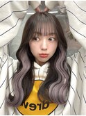韓国くびれヘア/ふんわりカール/韓国ヘア/ショコラアッシュ