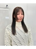 顔周りレイヤー/オン眉/暗髪/中崎町