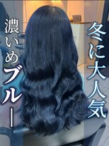 縮毛矯正.レイヤーカット.ブルーブラック.髪質改善. 黒髪
