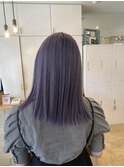 【髪質改善カラー】ケアブリーチ+ダブルカラー+ダークラベンダー
