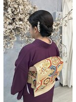 フォトリンクキポ 日本橋(Photo link ki.po)&nbsp;ミディアムでも！ぴたっとアップスタイル♪