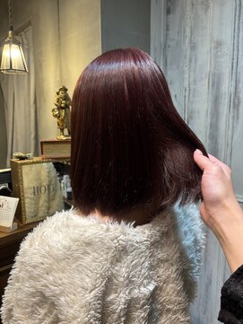 フークフーク(HOEK HOEK) ブリーチなしダブルカラー×カシスピンク