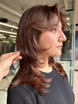 ノラ ヘアーサロン(NORA HAIR SALON) 【大久保】ブリーチなしチョコブラウンたっぷりレイヤーカット