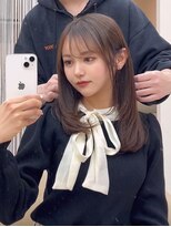 ネウィ 広島(newi)&nbsp;ワンレンボブ前下がりショート内巻きワンカール鎖骨ミディアム