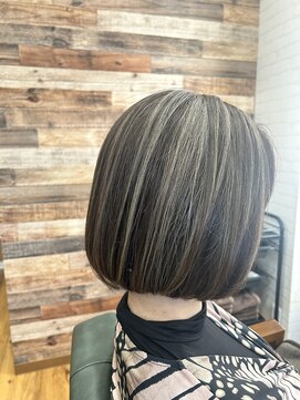 ボブスタイル　アンブレラカラー