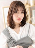 グレーブラウンバタフライカット小顔ボブディc7上尾20代30代40代