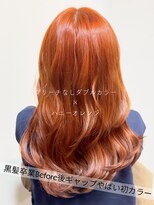 サラジュ 仁川店(SARAJU) 【Wカラー特化】森山担当 ブリーチなし×ハニーオレンジ