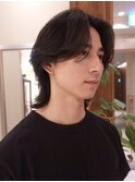 毛流れセンターパート ニュアンスウルフ ウルフレイヤー