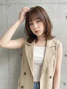 アッシュ 立川店(Ash) 脱白髪染めハイライト×髪質改善で白髪を活かす艶髪ミディアムUP