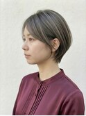 20代30代40代50代/白髪ぼかしハイライト対応ショート/ベージュ