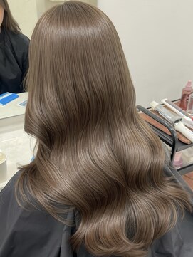 アイトーキョーエス 渋谷(AI TOKYO S) ヘーゼルグレージュブリーチなしダブルカラー透明感髪質改善前髪