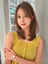 ロンド ジュルード 名古屋(Lond jeloud) かきあげ前髪とミディアムレイヤーで垢抜けUP