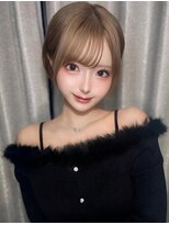 ボンドストーリーノヴァ(Bond Story nova) 丸みナチュラルショート×ミルクティーベージュ