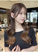 前髪ありなし×韓国風ロング×美シルエット×くびれレイヤー