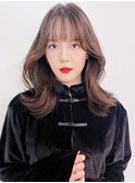 ワンホンヘアミディアムロング_チェリーブラウン_59127