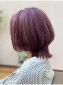 マッシュウルフ×カシスピンクカラー×大人女子向け【Rotohair】