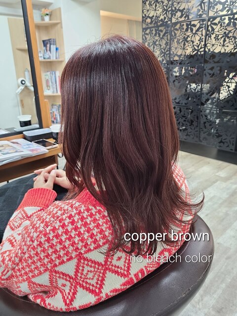 Diamond long layer x copper brown 