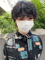 ラウンジ モリオ イケブクロ(Lounge MORIO Ikebukuro) 黒髪ショートウルフパーマ/ショートウルフパーマ◯