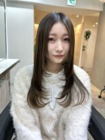 ヴィオットバイサロン(Viot by Salon) 前髪あり韓国美髪エアリーロングピンクブラウン切りっぱなしボブ