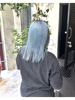 ヲタク(wotaku.)&nbsp;ペールブルーラベンダーターコイズハイトーンブリーチカラー髪色