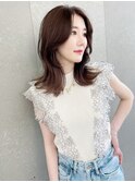 こなれミディ×小顔になれるレイヤーカットブリーチなし[銀座]