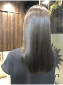 ☆小顔効果カット インナーカラー グレーベージュ 髪質改善 韓国