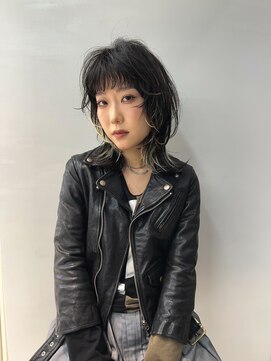 ヴェイン 渋谷(vain) ★くびレイヤー黒髪エモージュ小顔レイヤーロンググレーベージュ