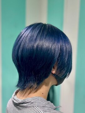 マティーナ ヘアー 池袋(Matina hair) ショートウルフ×ネイビーブルー　池袋美容室