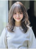 ☆オリーブグレーココアベージュ小顔クラゲヘアー/黒髪/髪質改善