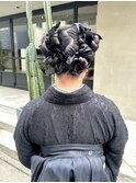 薬院　顔まわりレイヤーカット　ヘアセット　ブリーチなしカラー