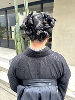 シティ 薬院(SITY.) 薬院　顔まわりレイヤーカット　ヘアセット　ブリーチなしカラー