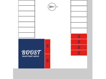 ブースト(BOOST)の雰囲気（無料駐車場敷地内に6台完備。イオンモール浜松市野様も近く！）
