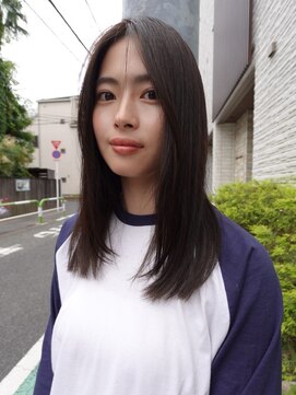 ホネン(honen) 薬院【honen】ミディアムレイヤー髪質改善メテオカラーイルミナ