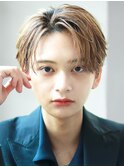 ハイトーンカラーフェザーパーマニュアンスパーマセンターパート