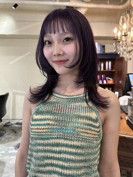 グッドフェローズ ミナミホリエ(GoodFellas minamihorie) レイヤーカット パープルカラー