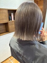 クレエ ヘアー デザイン(creer hair design)&nbsp;20代30代40代ミルクティーベージュナチュラル小顔切りっぱなし