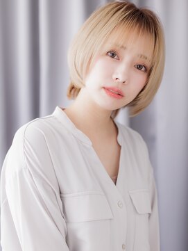 カバーヘア ブリス 大宮西口(COVER HAIR bliss) 透明感ハイトーンカラー金髪ブロンドマッシュボブZ大宮20代30代