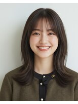 コトナ 越谷店&nbsp;ミディアム20代30代ストレートレイヤー前髪なし前髪あり越谷