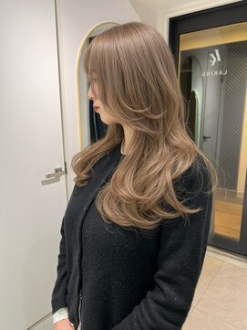 ラキング ギンザ トウキョウ(LAKING GINZA) イメチェン/ピンクベージュ/アンブレラカラー/前髪/銀座