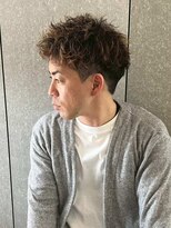 ニアウ 新宿(Niau) MEN’S/リバースセンターパート/ニュアンスパーマ/新宿