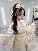 154 袴着付けヘアセット振袖着付け表参道着付け成人式ヘアセット
