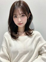 ラ ヴェラー(La valeur) 透明感髪質改善カラー小顔艶感ミディショコラグレージュ春カラー