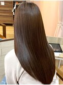 髪質改善ストレート×アッシュベージュセミロング【河内花園駅】