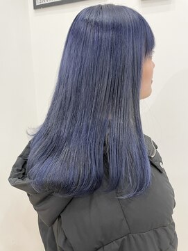 リフトバイマグ 松本駅前店(lift by mag) ナチュラルブルーブラック艶感ストレート美肌透明感ブルーカラー