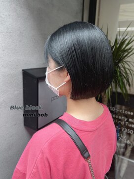 スイート ヘアデザイン(Suite HAIR DESIGN) 《Suite》ブルーブラック ミニボブ ブリーチなし