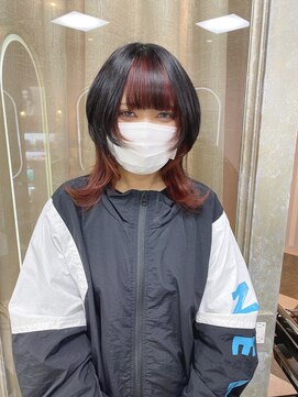 ガルボヘアー 名古屋栄店(garbo hair) #名古屋#栄#プルエクステ#インナーカラー#チェリーレッド#