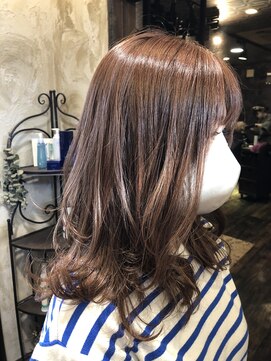 ヘアー クリエイト カルバリ(HAIR CREATE Calbari) 透けるピンクベージュ