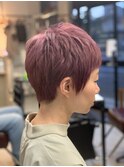 ☆Mel発☆ブリーチ☆モーブピンク☆マッシュショート☆