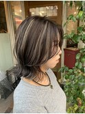#ウルフカット#ハイライト#ヘアカラー#デザインカラー
